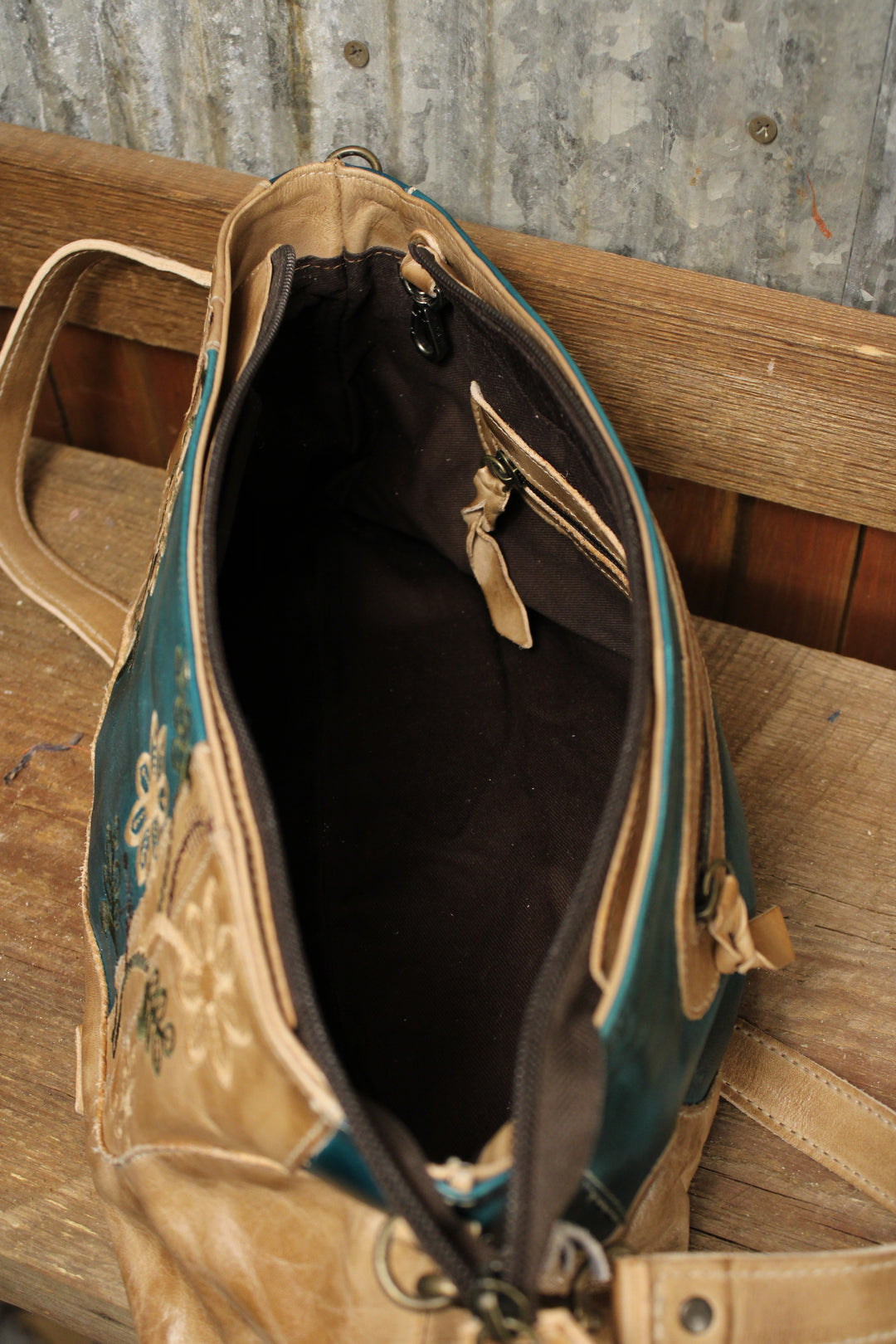 Bed|Stu Hyperbolic Oats Arctic Teal Rustic Handbag