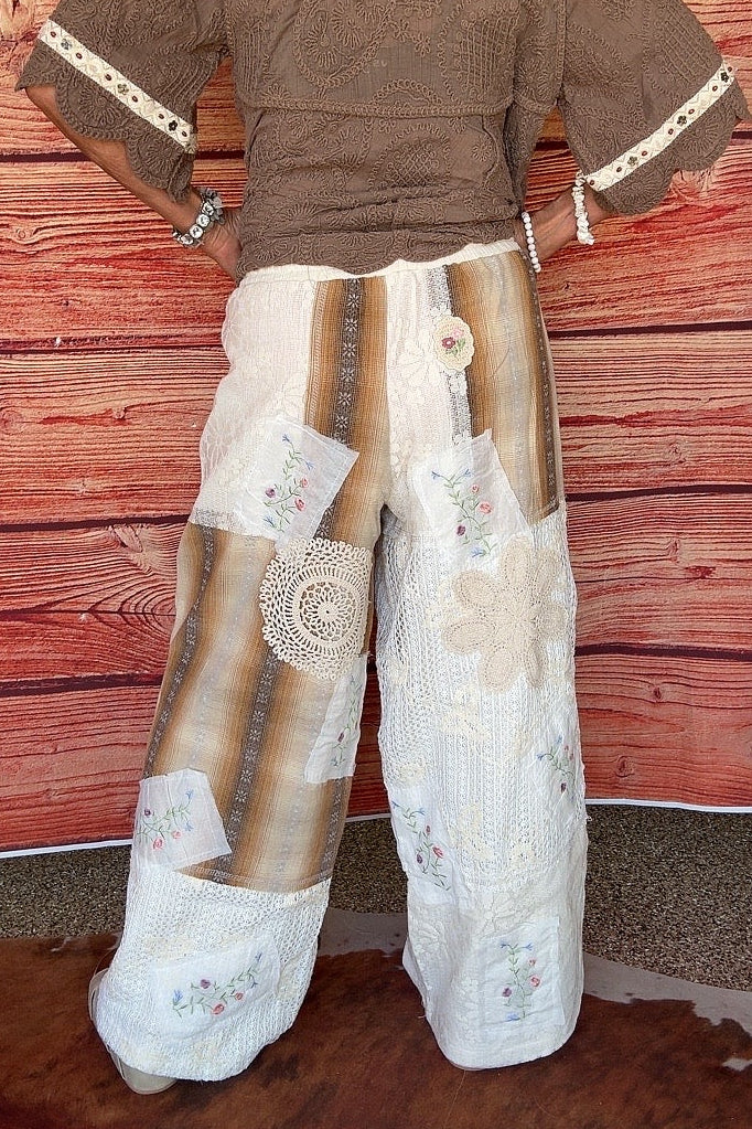 Mustard Plaid Cotton Pants