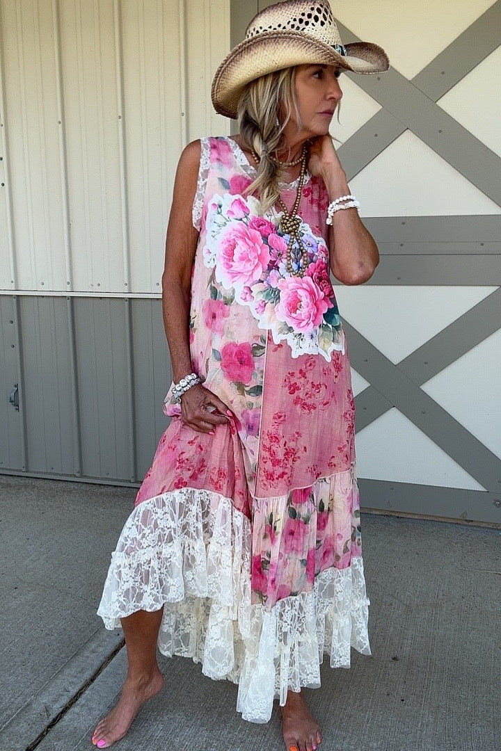 Peony Perfection Lace Dress