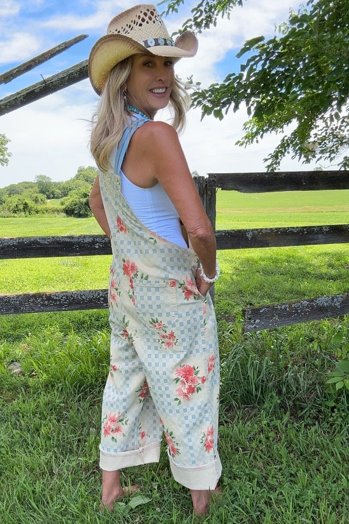 Picnic Patchwork Twill Overalls