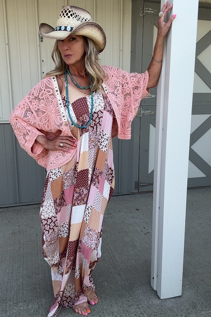 Gossamer Garden Peach Cardigan