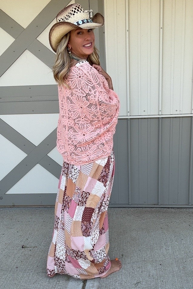Gossamer Garden Peach Cardigan