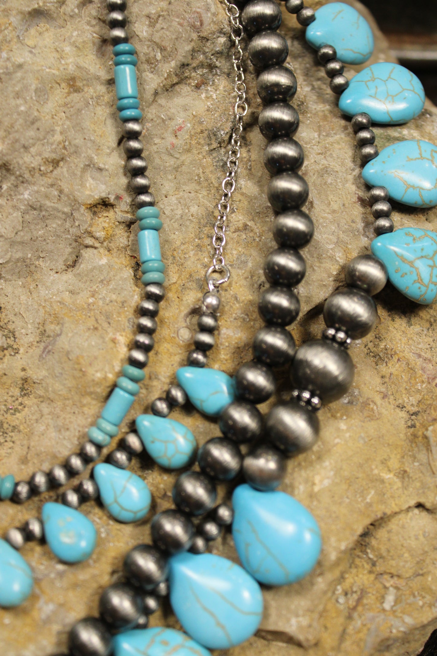 Turquoise Teardrops Necklace
