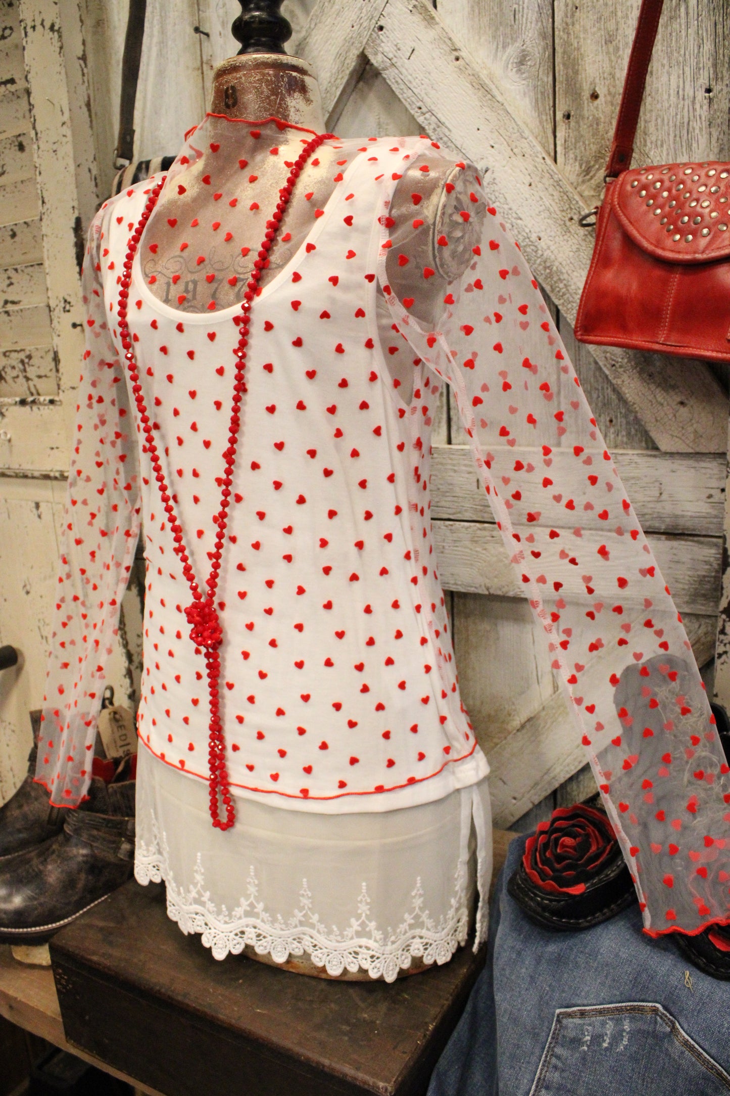 Lighthearted Mesh Layering Top