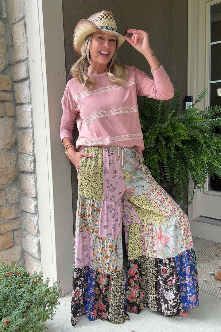Petal Path Dusty Rose Top