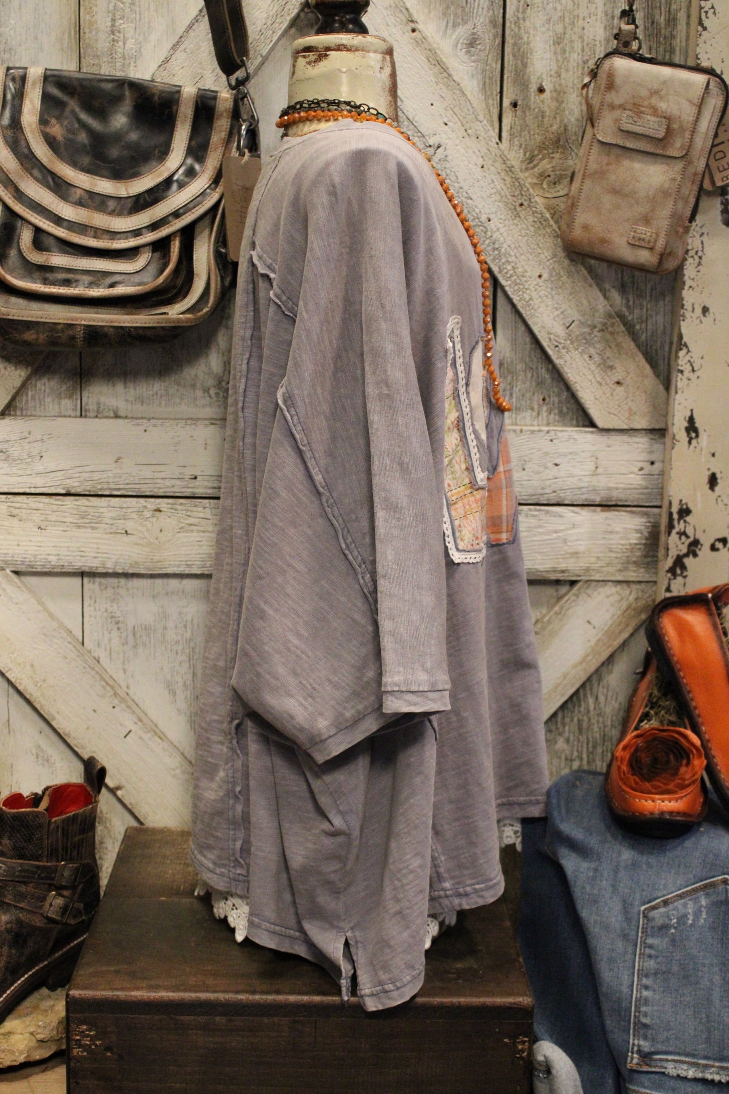 Faded Denim Love Top