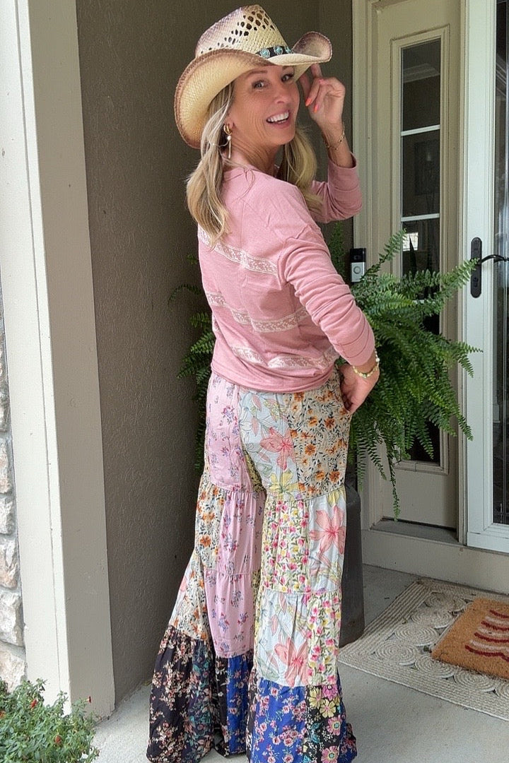 Petal Path Dusty Rose Top