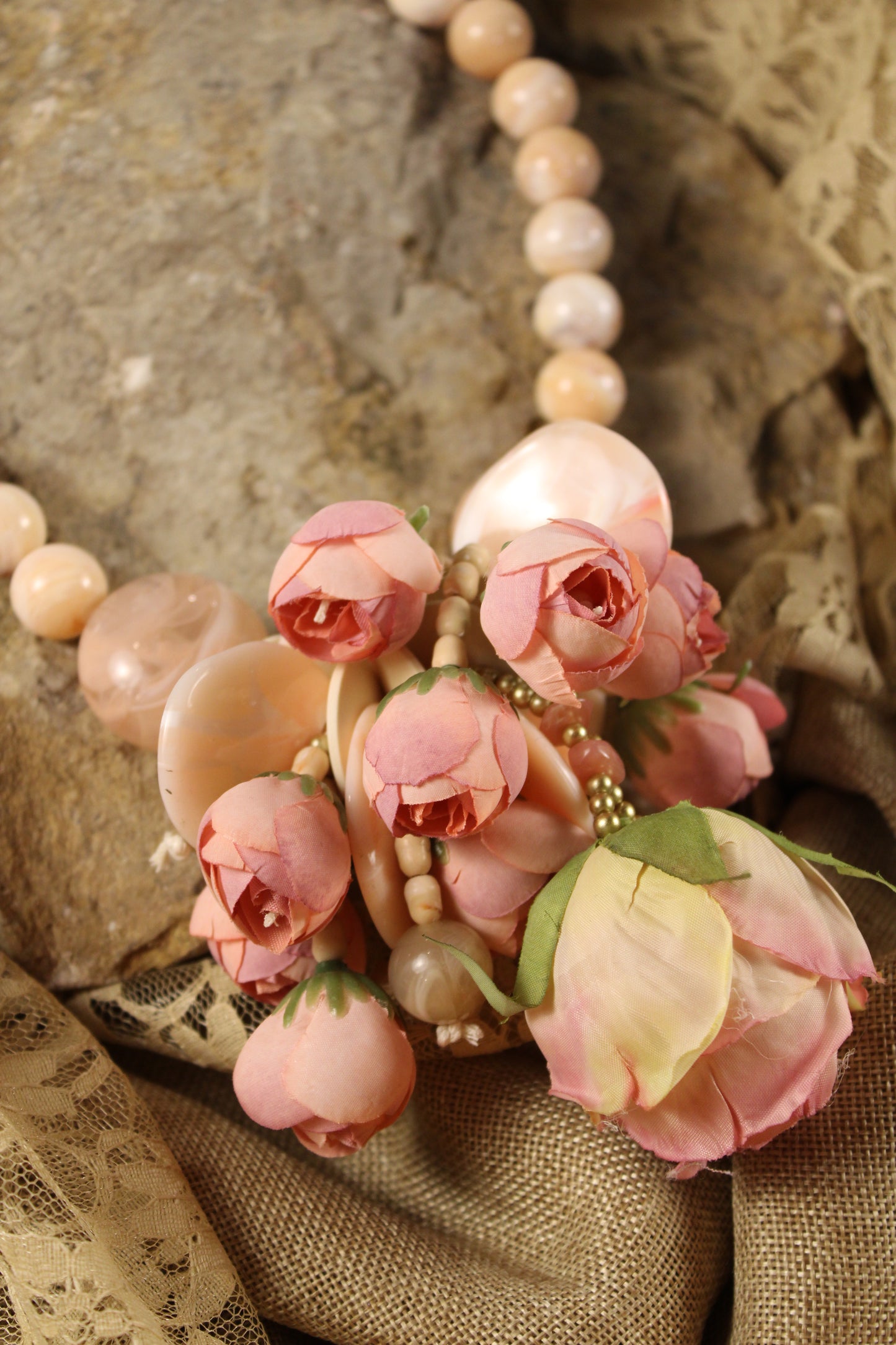 Chunky Rose Pink Necklace