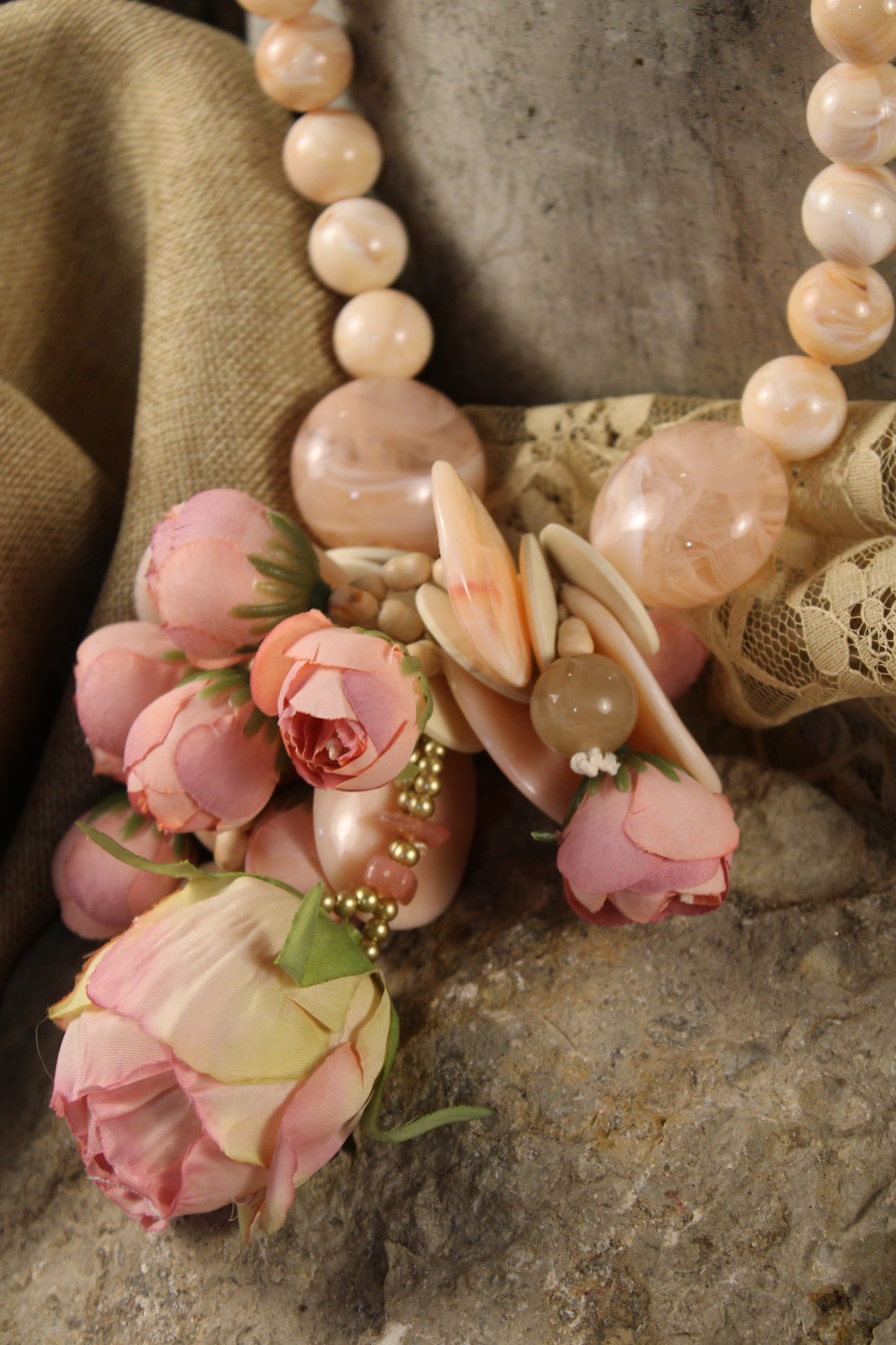 Chunky Rose Pink Necklace