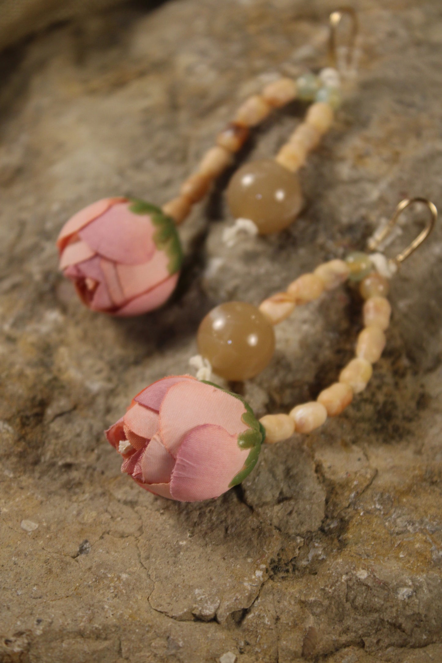 Chunky Rose Pink Earrings