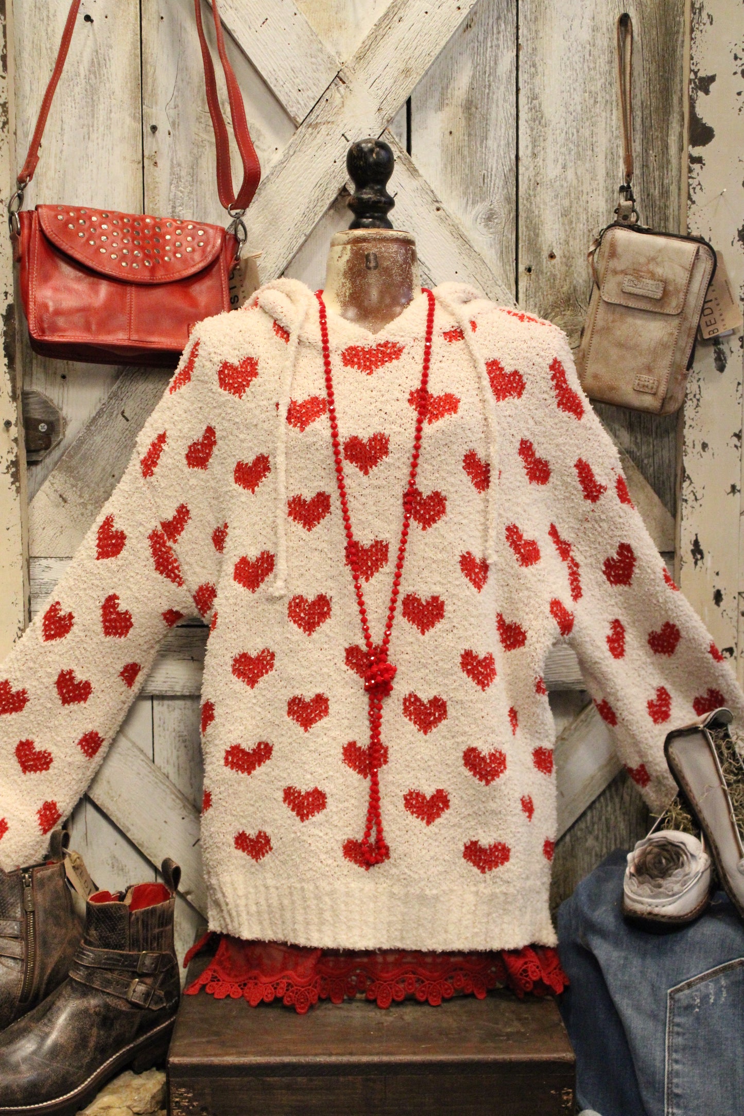 Love Is In The Air Knit Hooded Sweater