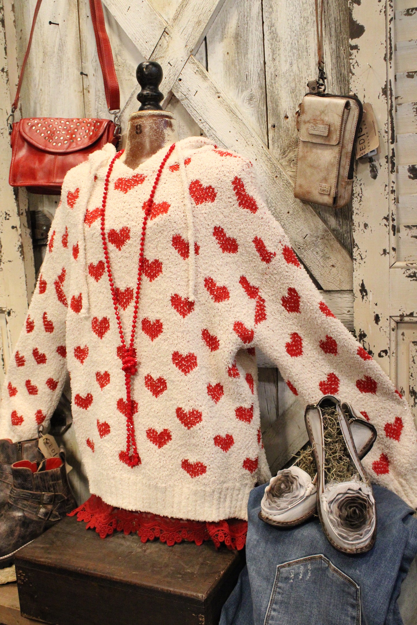 Love Is In The Air Knit Hooded Sweater
