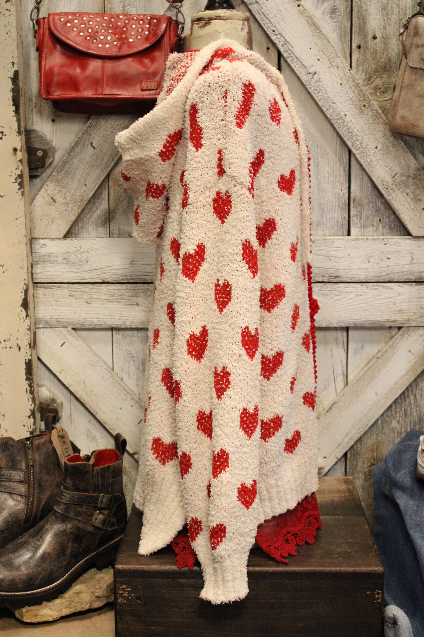 Love Is In The Air Knit Hooded Sweater