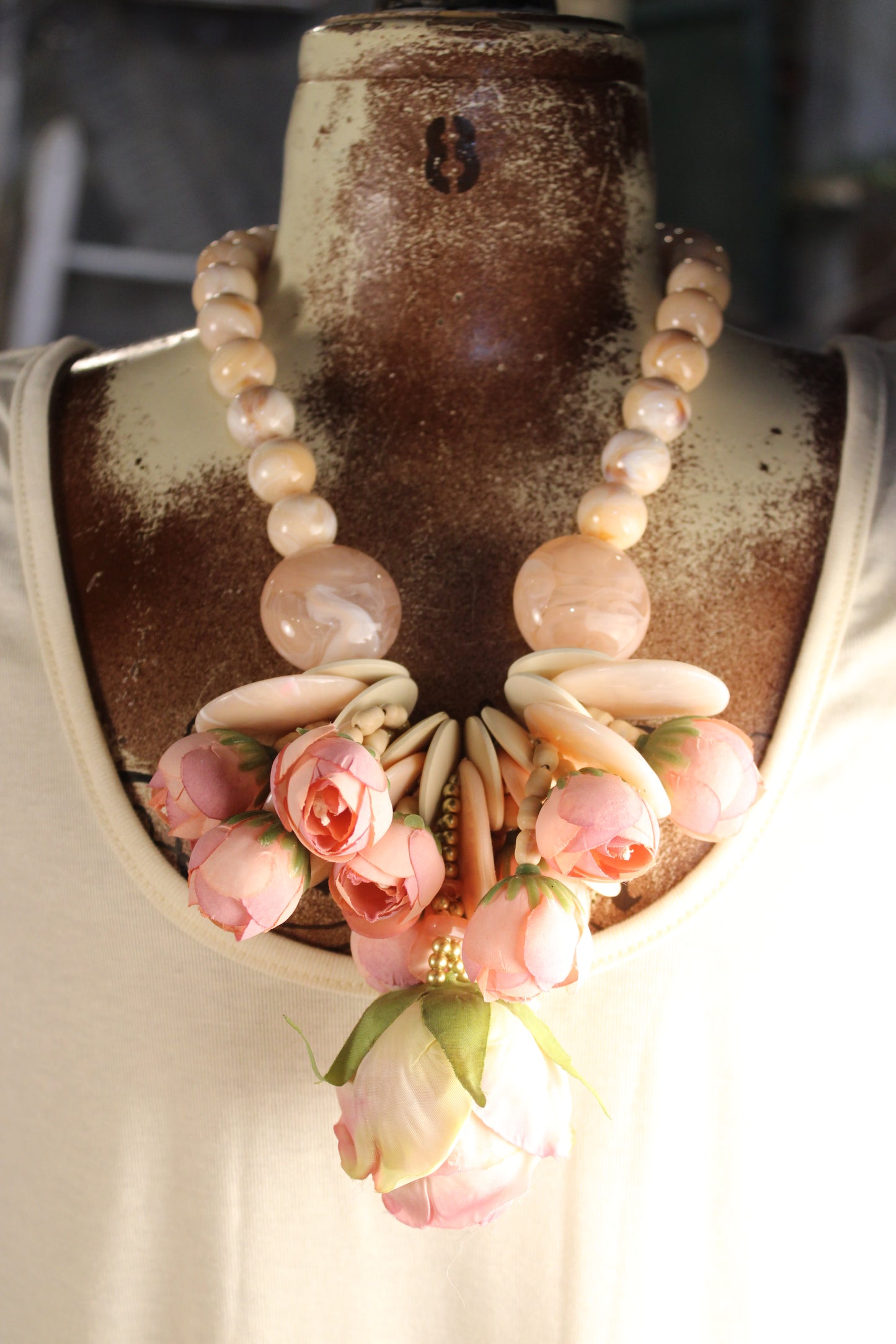 Chunky Rose Pink Necklace