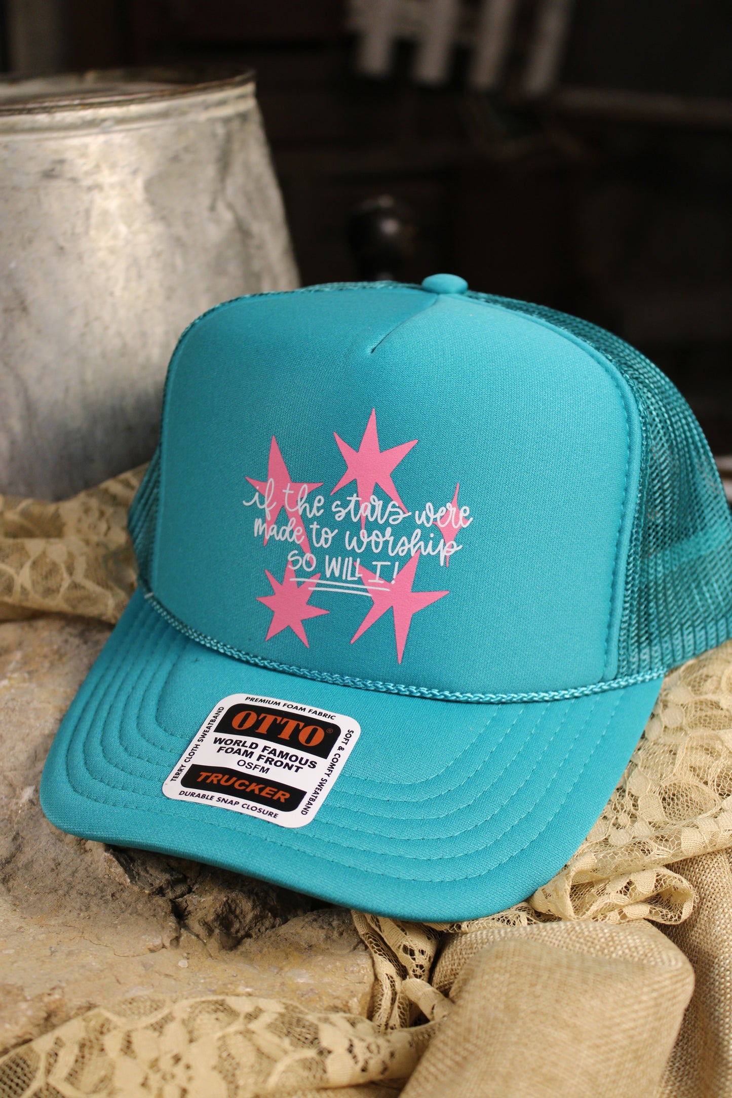 If The Stars Were Made To Worship So Will I Trucker Hat