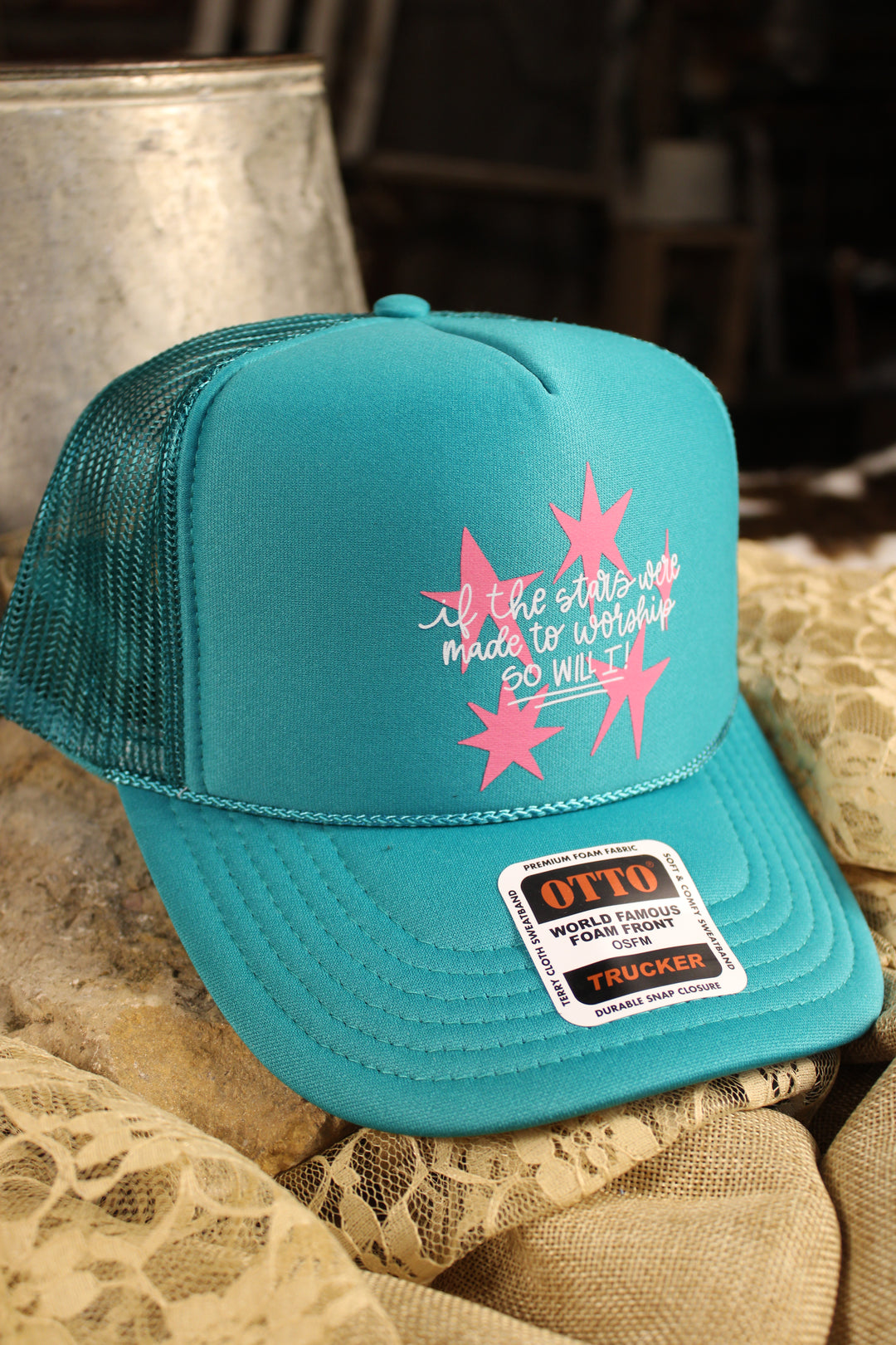 If The Stars Were Made To Worship So Will I Trucker Hat