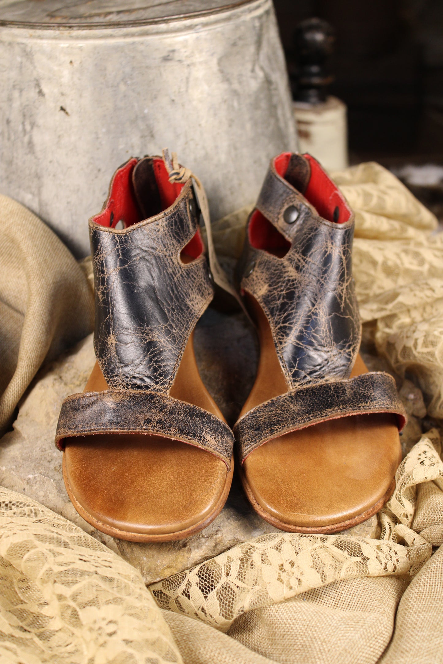 Soto Black Lux Sandals