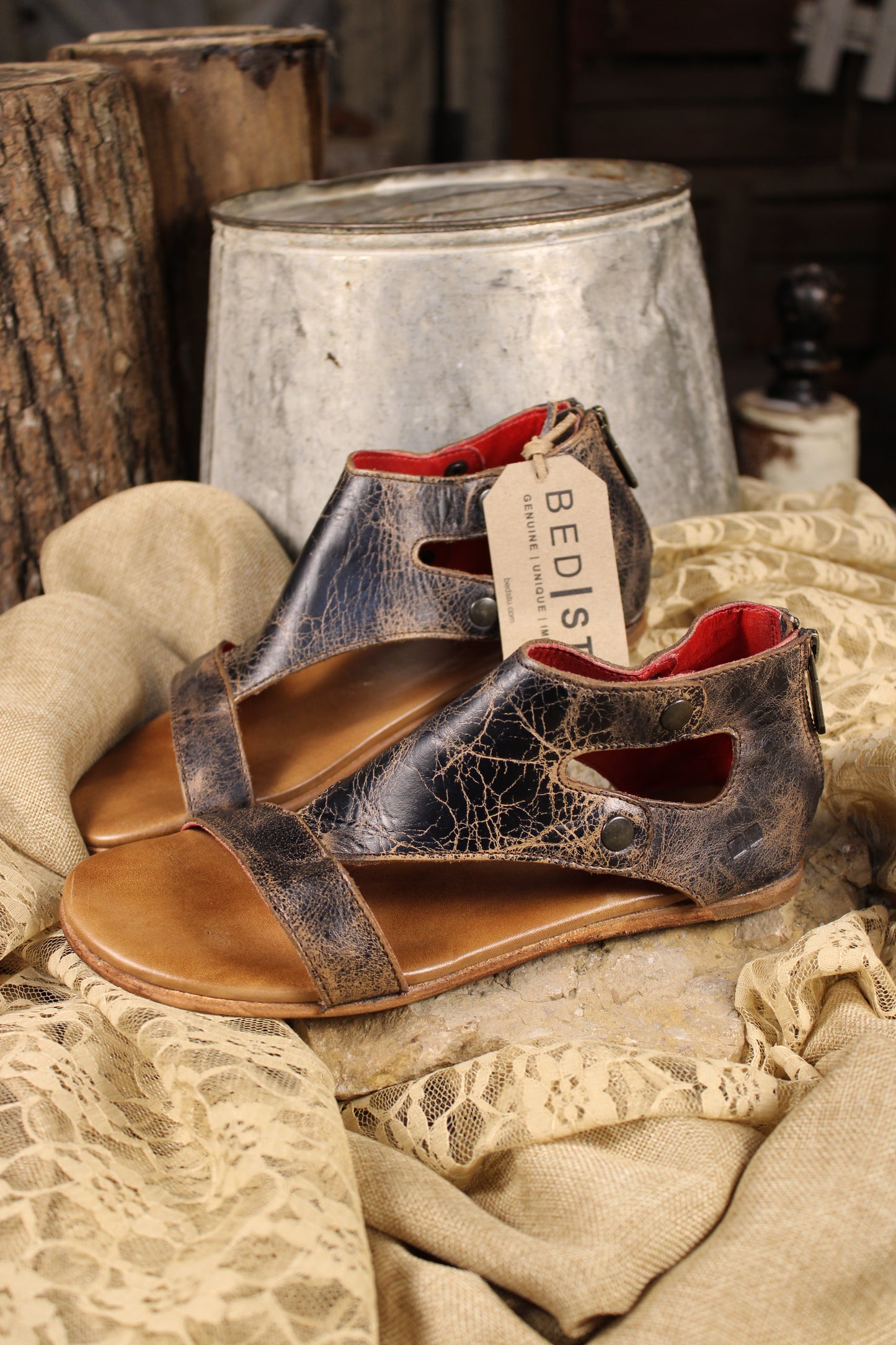 Soto Black Lux Sandals