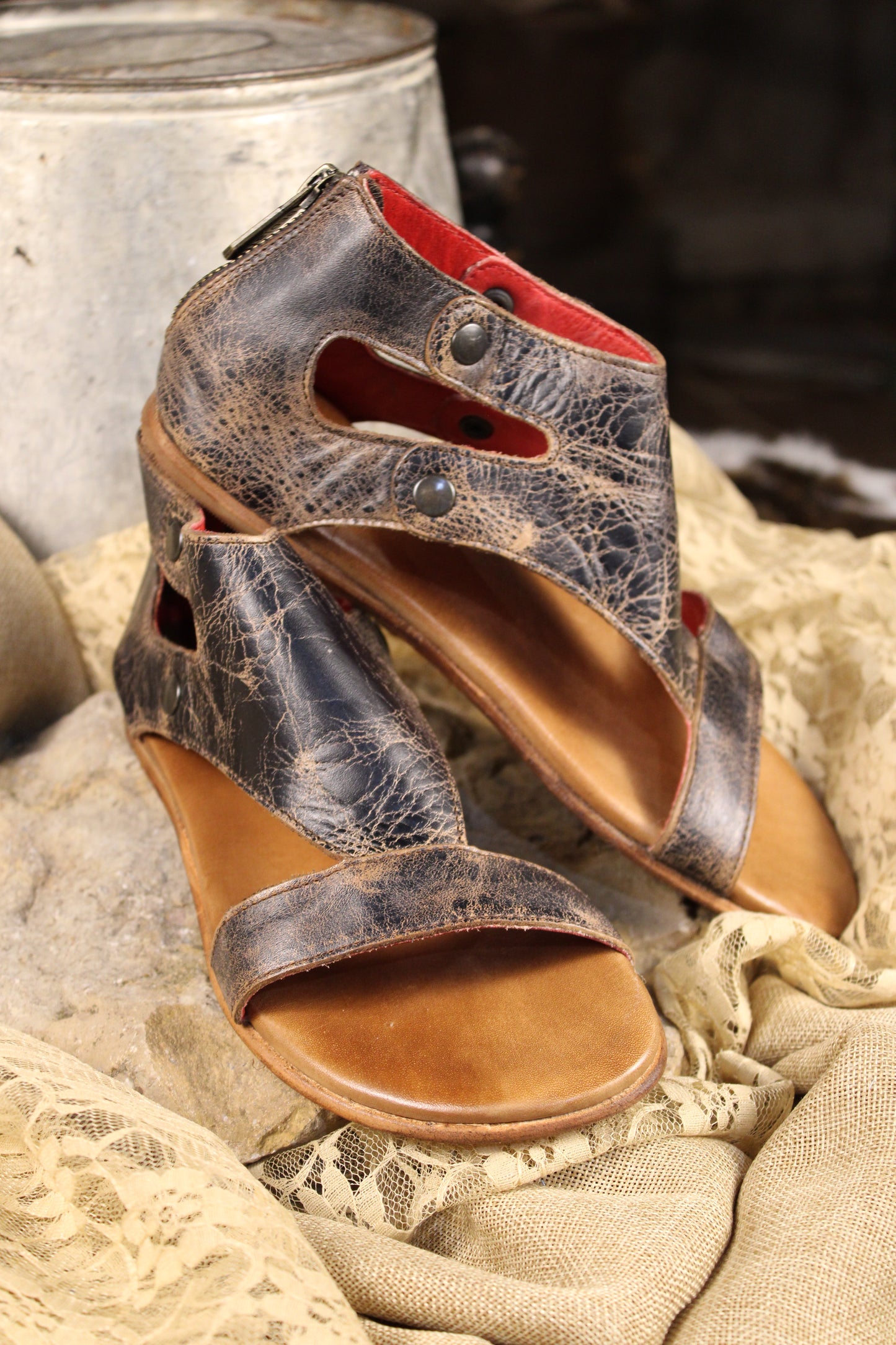 Soto Black Lux Sandals