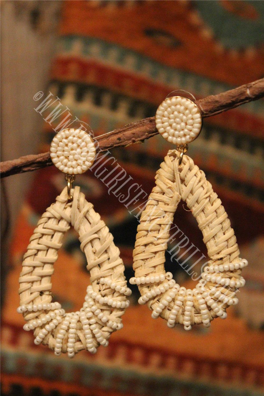 dangle earrings, farm girls fancy frills