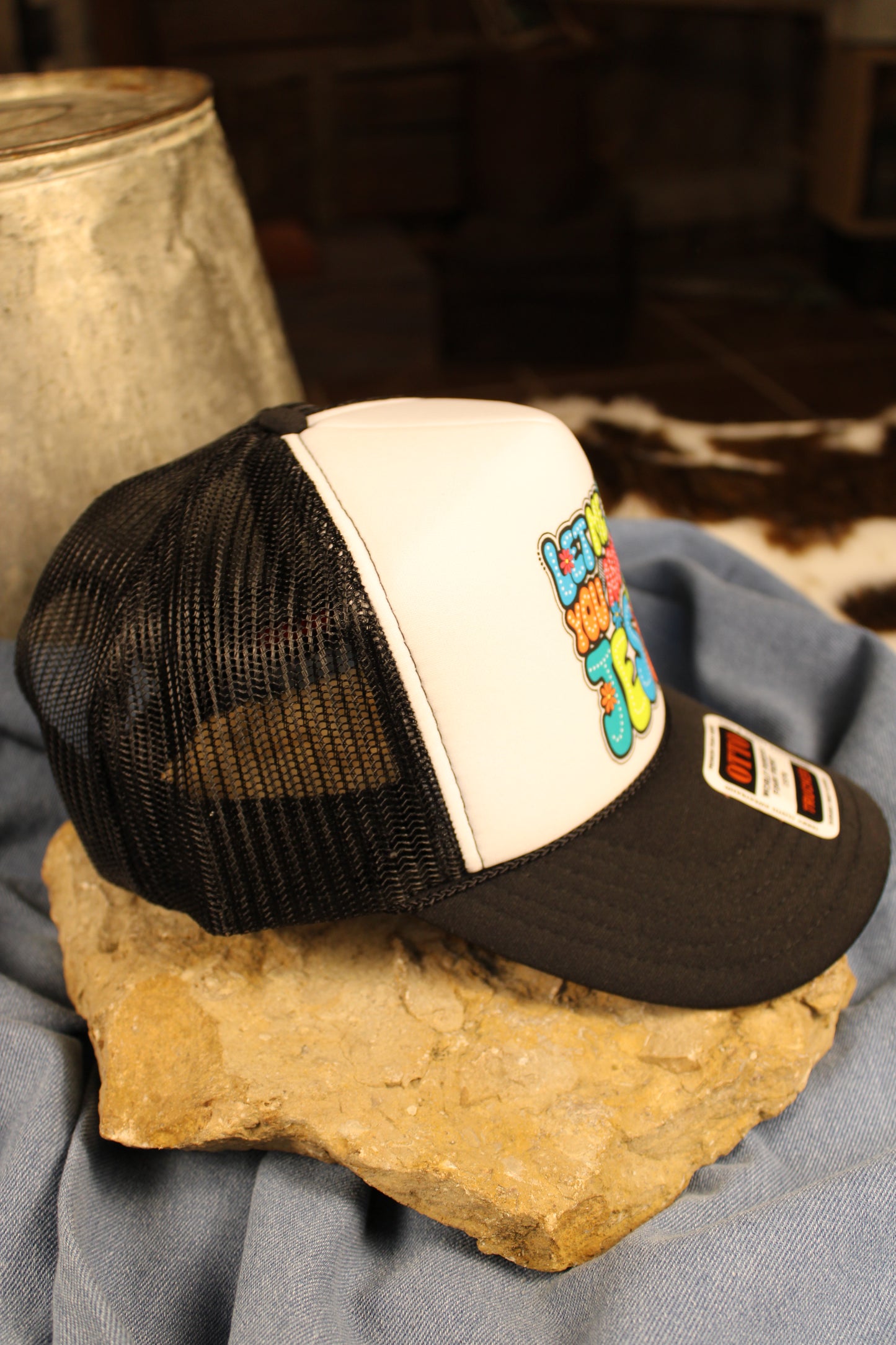 Let Me Tell You About My Jesus Trucker Hat