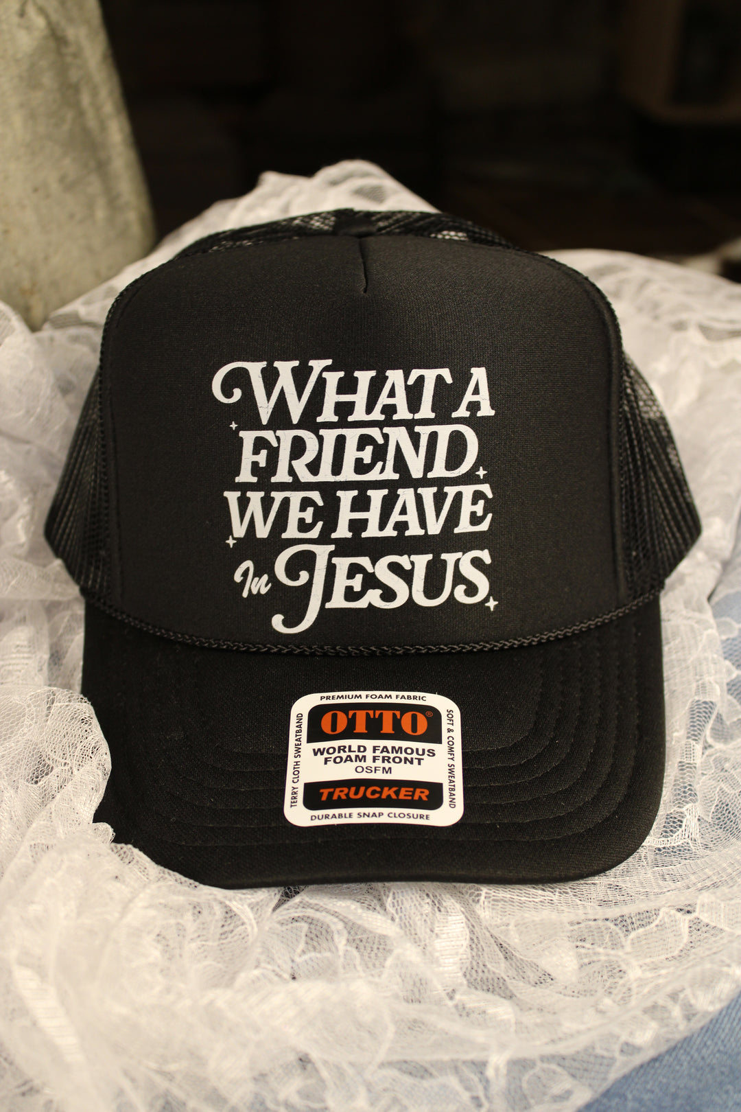 What A Friend We Have In Jesus Trucker Hat