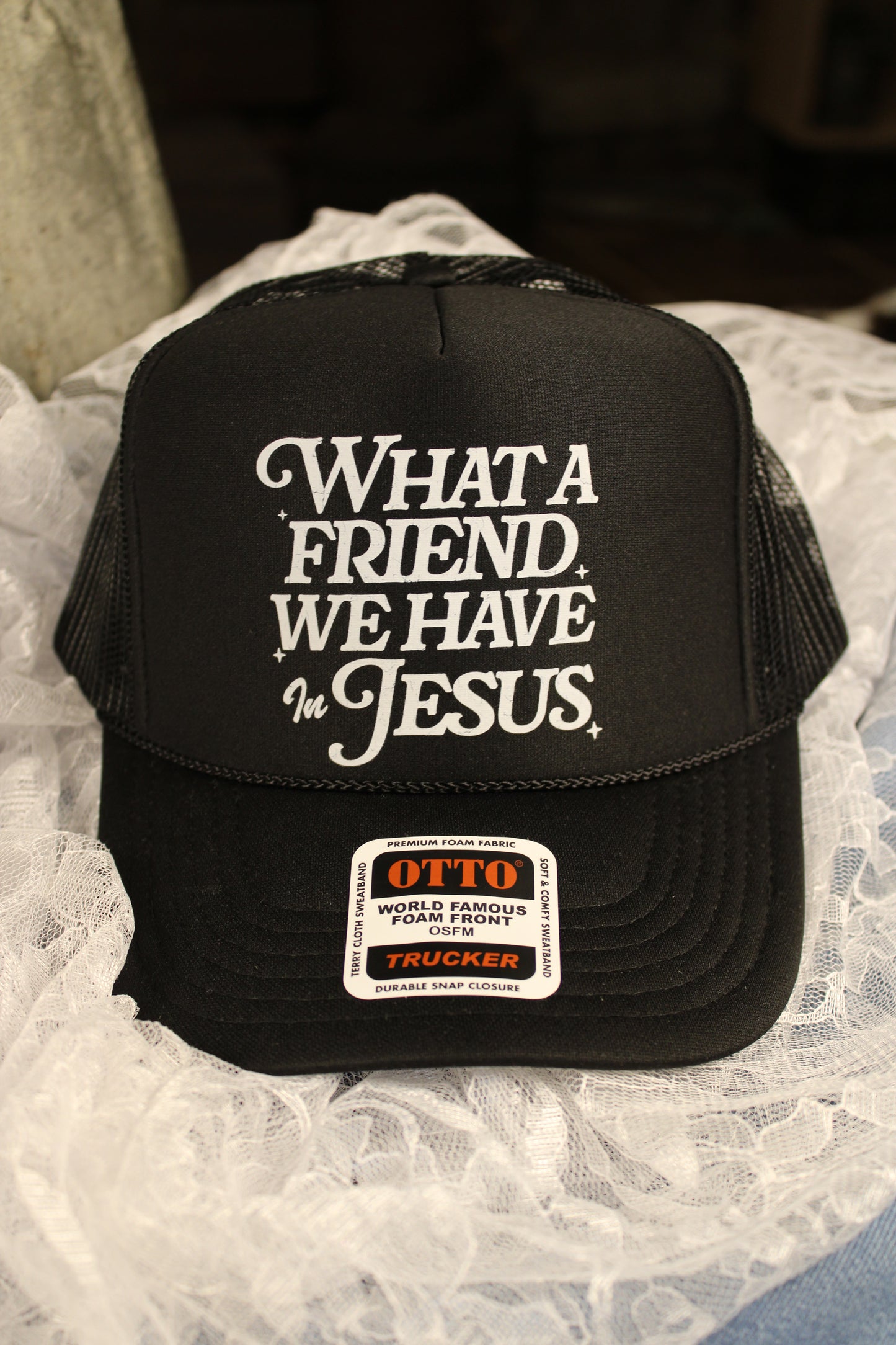 What A Friend We Have In Jesus Trucker Hat