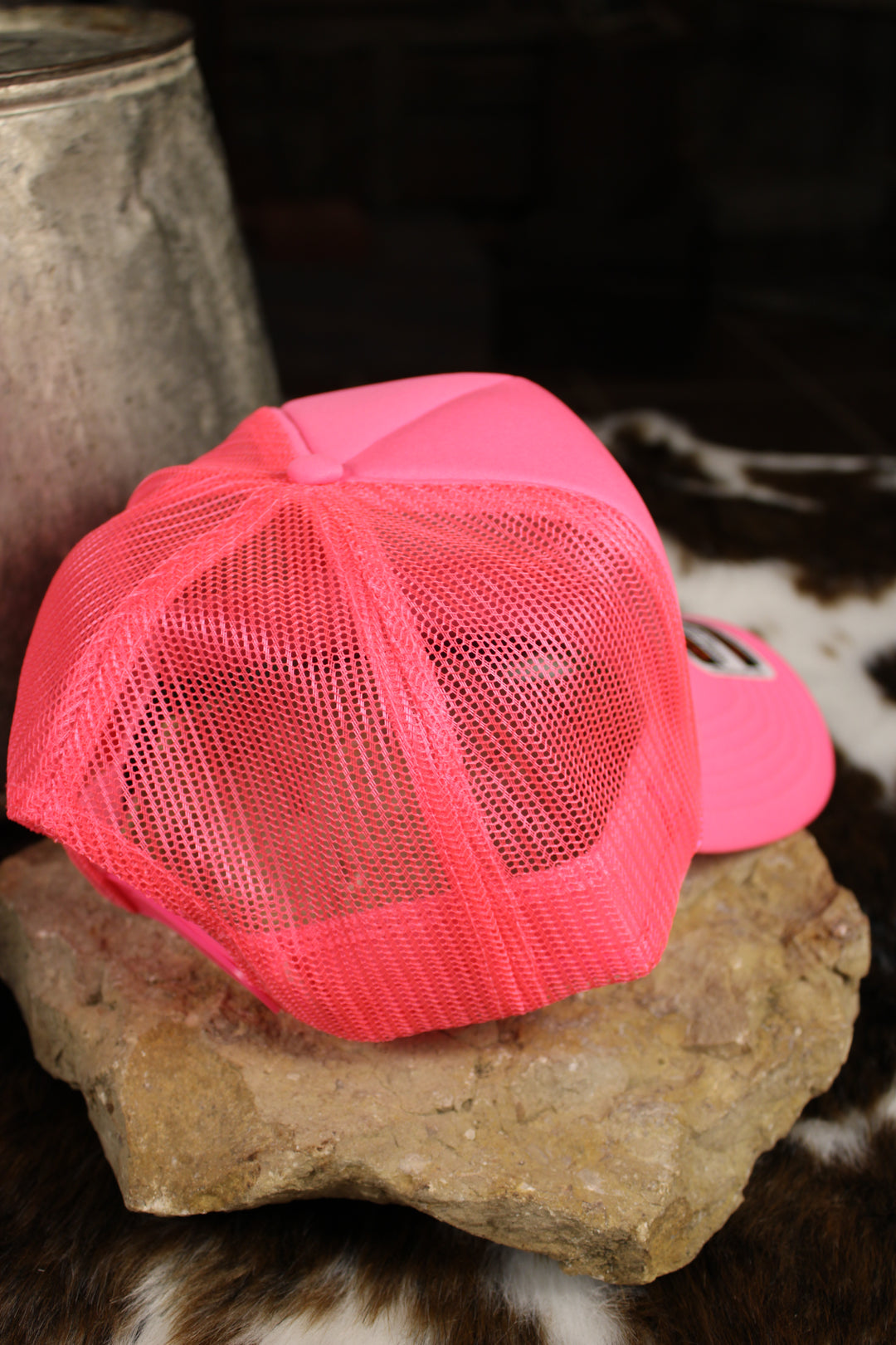 What A Friend We Have In Jesus Neon Pink Trucker Hat