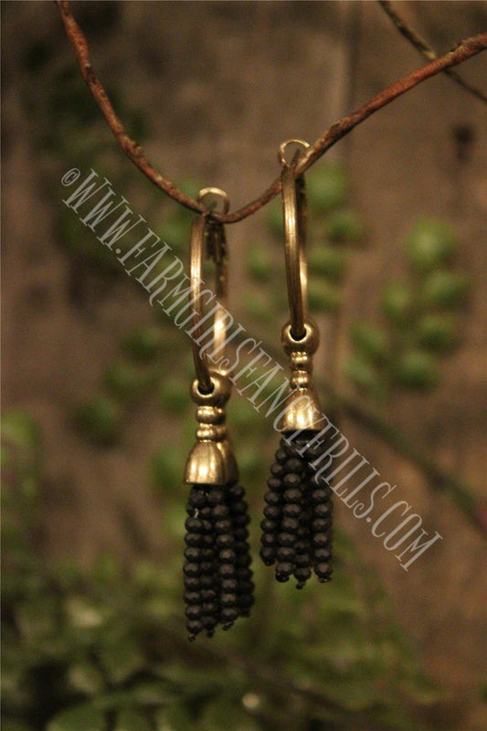 dangle earrings, farm girls fancy frills