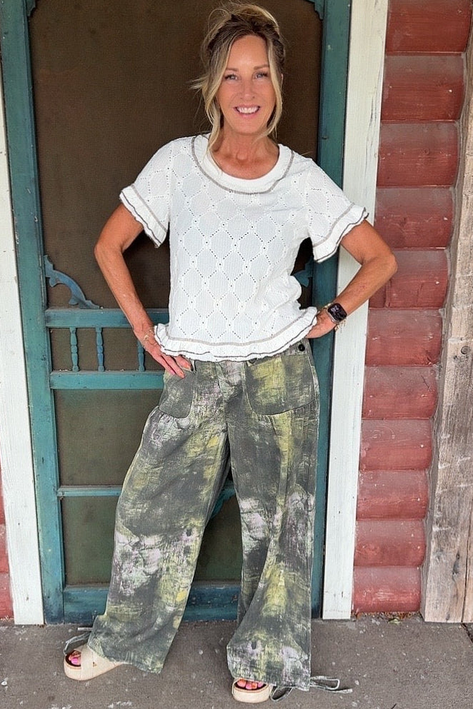 Mystic Olive Denim Pants