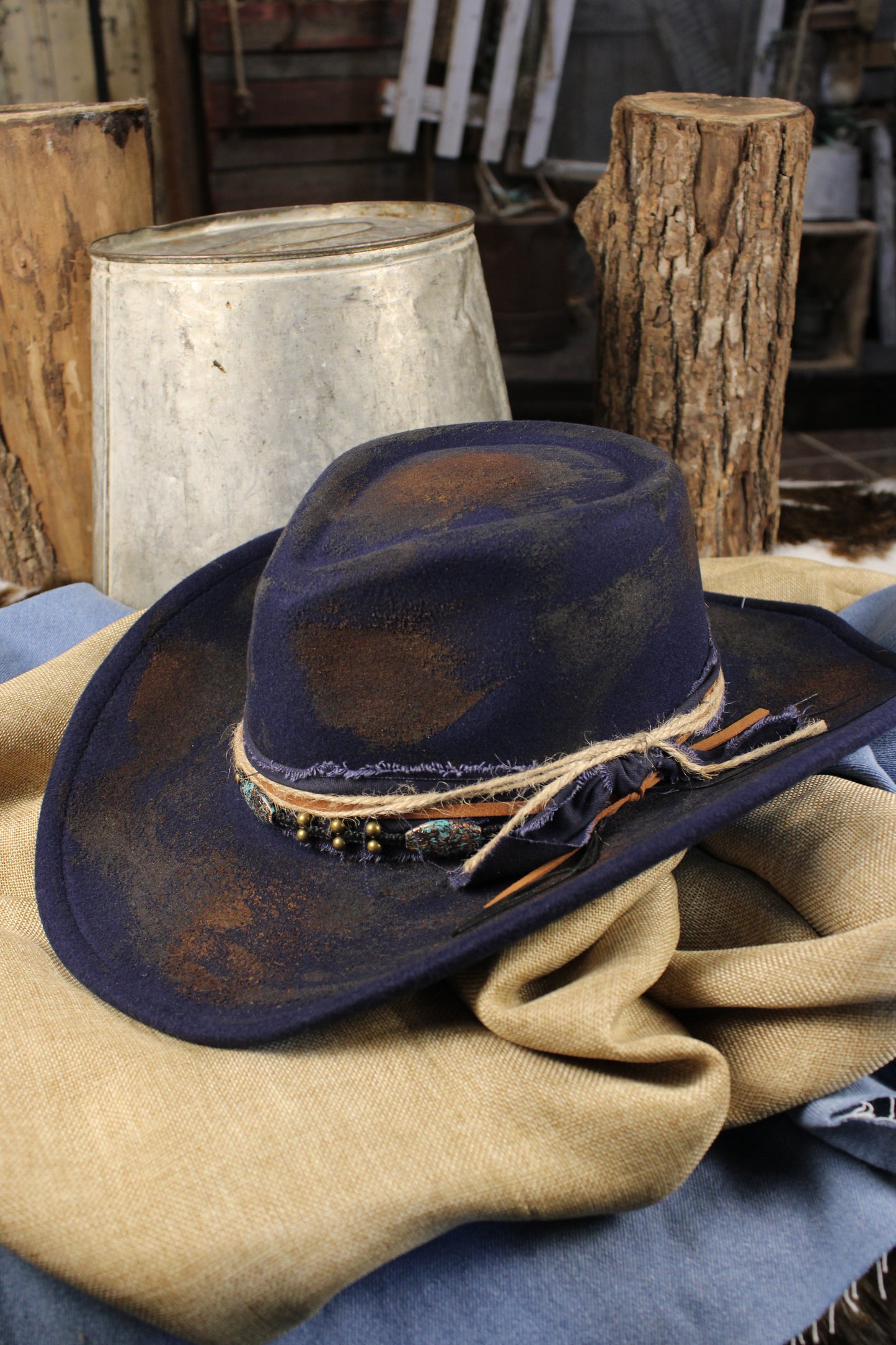 Canyon Blue Weathered Cowgirl Hat