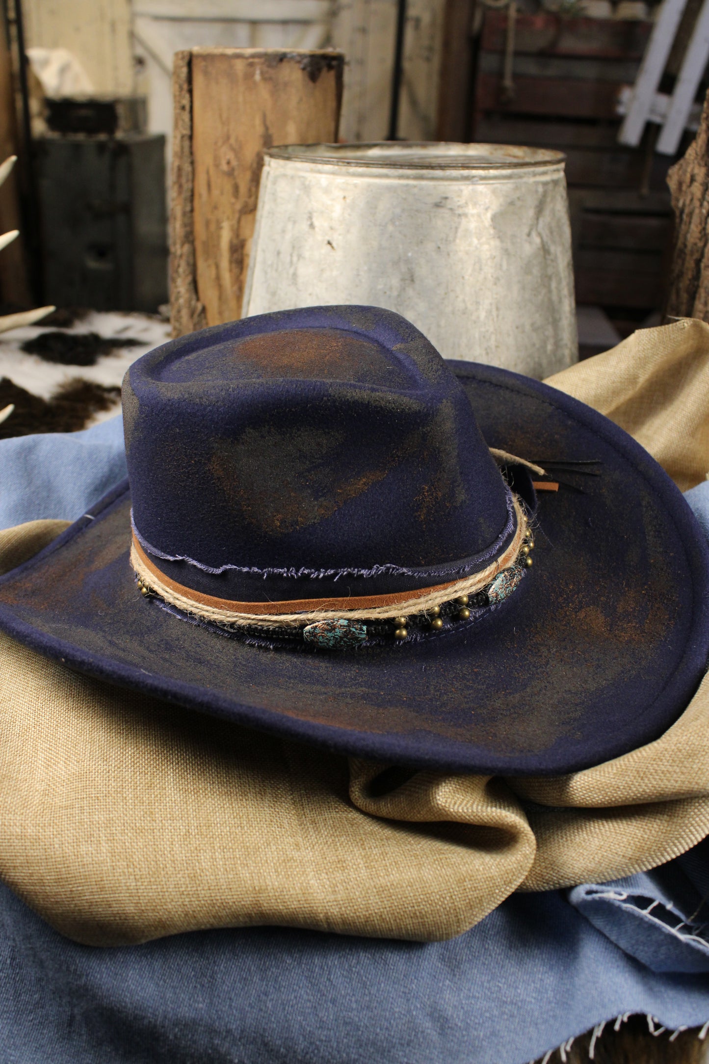 Canyon Blue Weathered Cowgirl Hat