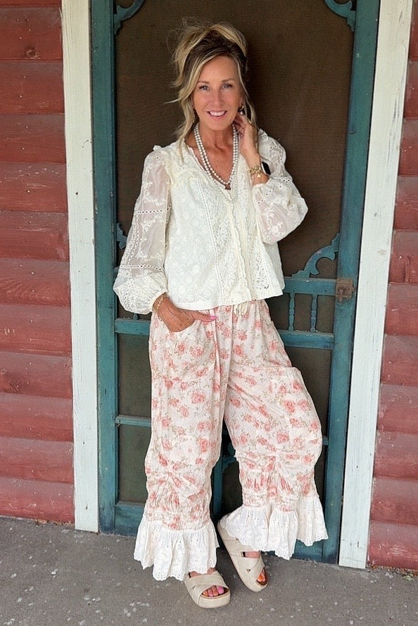 Peach Meadow Cotton Pants