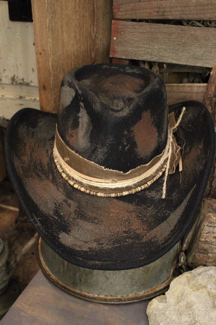 Spurs and Saddles Black Cowgirl Fedora