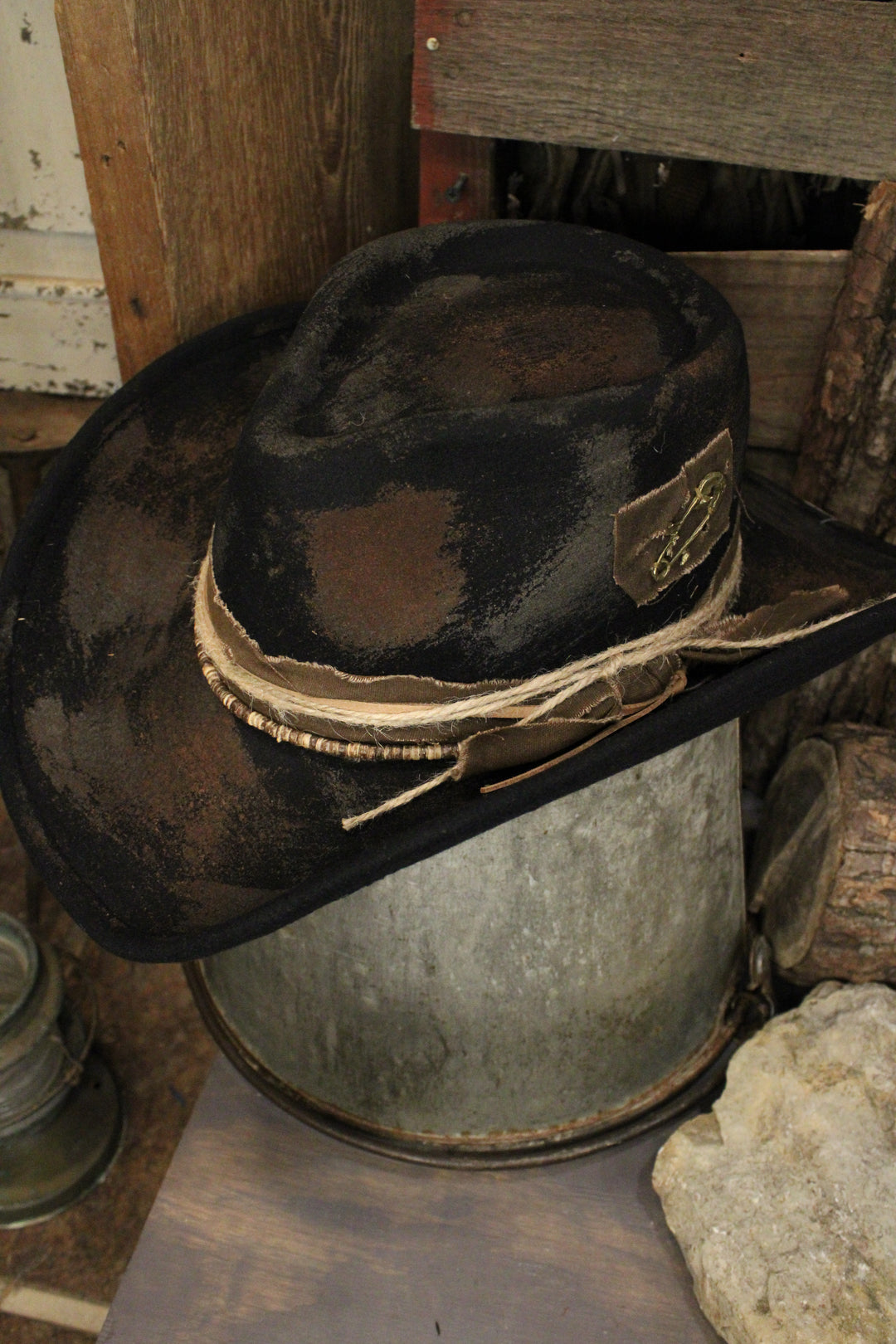 Spurs and Saddles Black Cowgirl Fedora