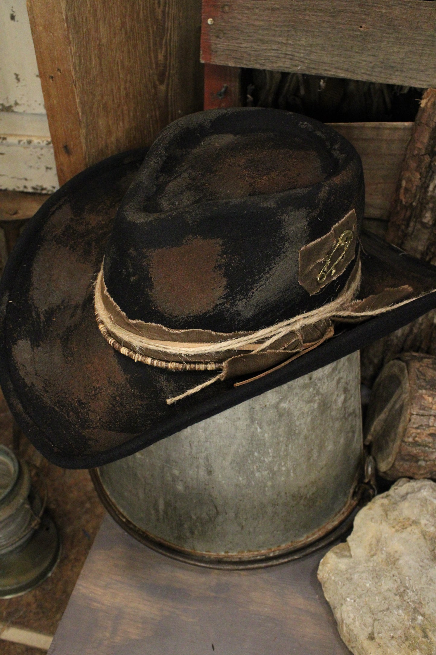 Spurs and Saddles Black Cowgirl Fedora