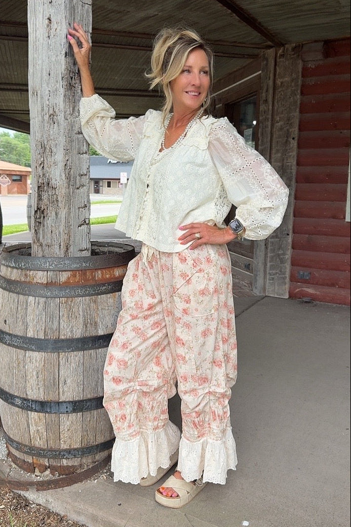 Peach Meadow Cotton Pants