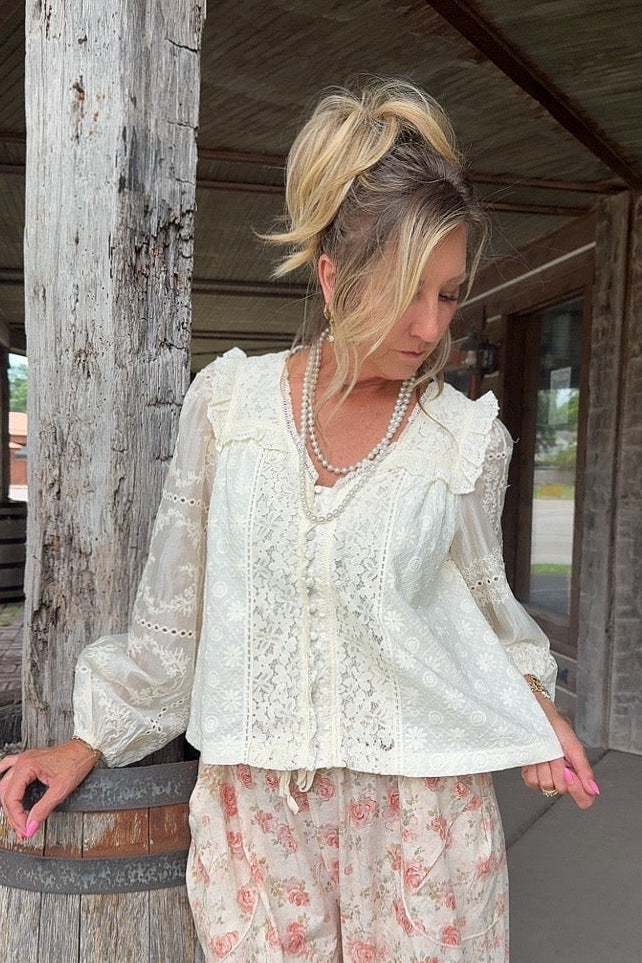Ivory Grace Lace Top