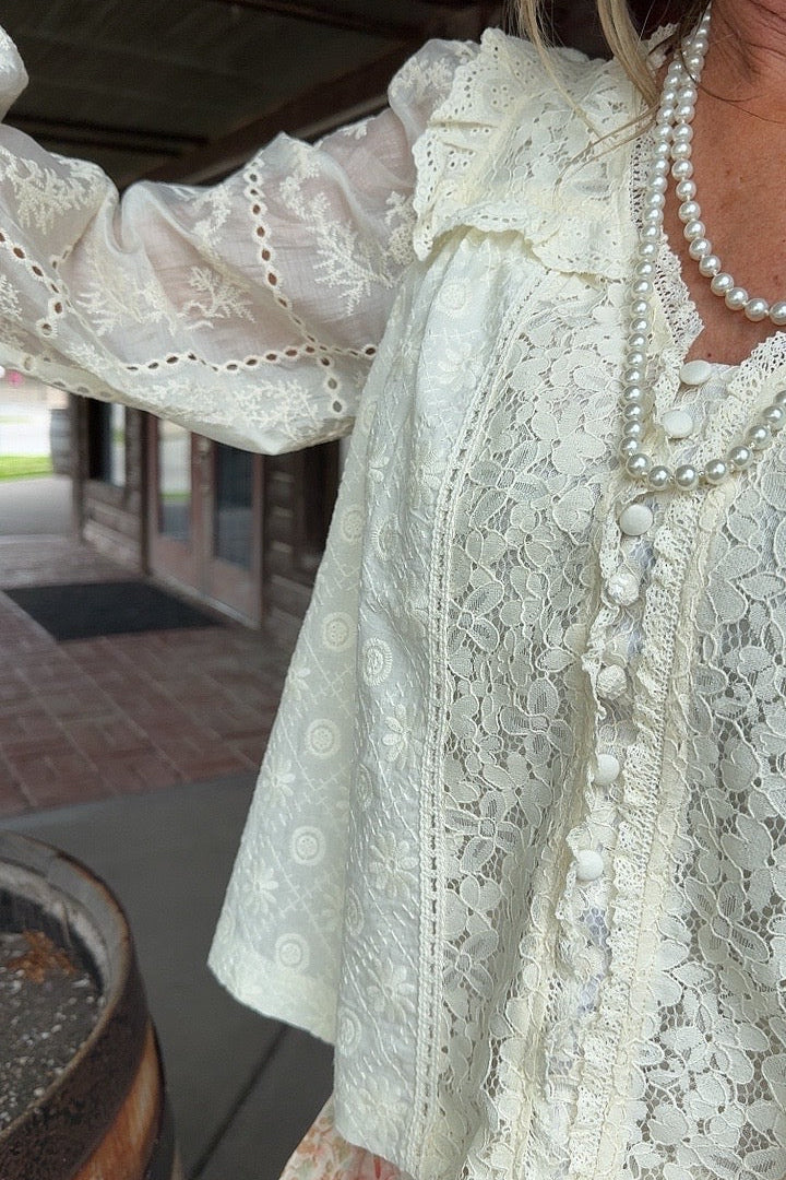 Ivory Grace Lace Top
