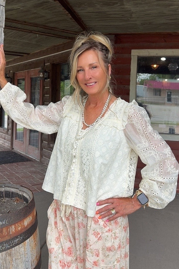 Ivory Grace Lace Top