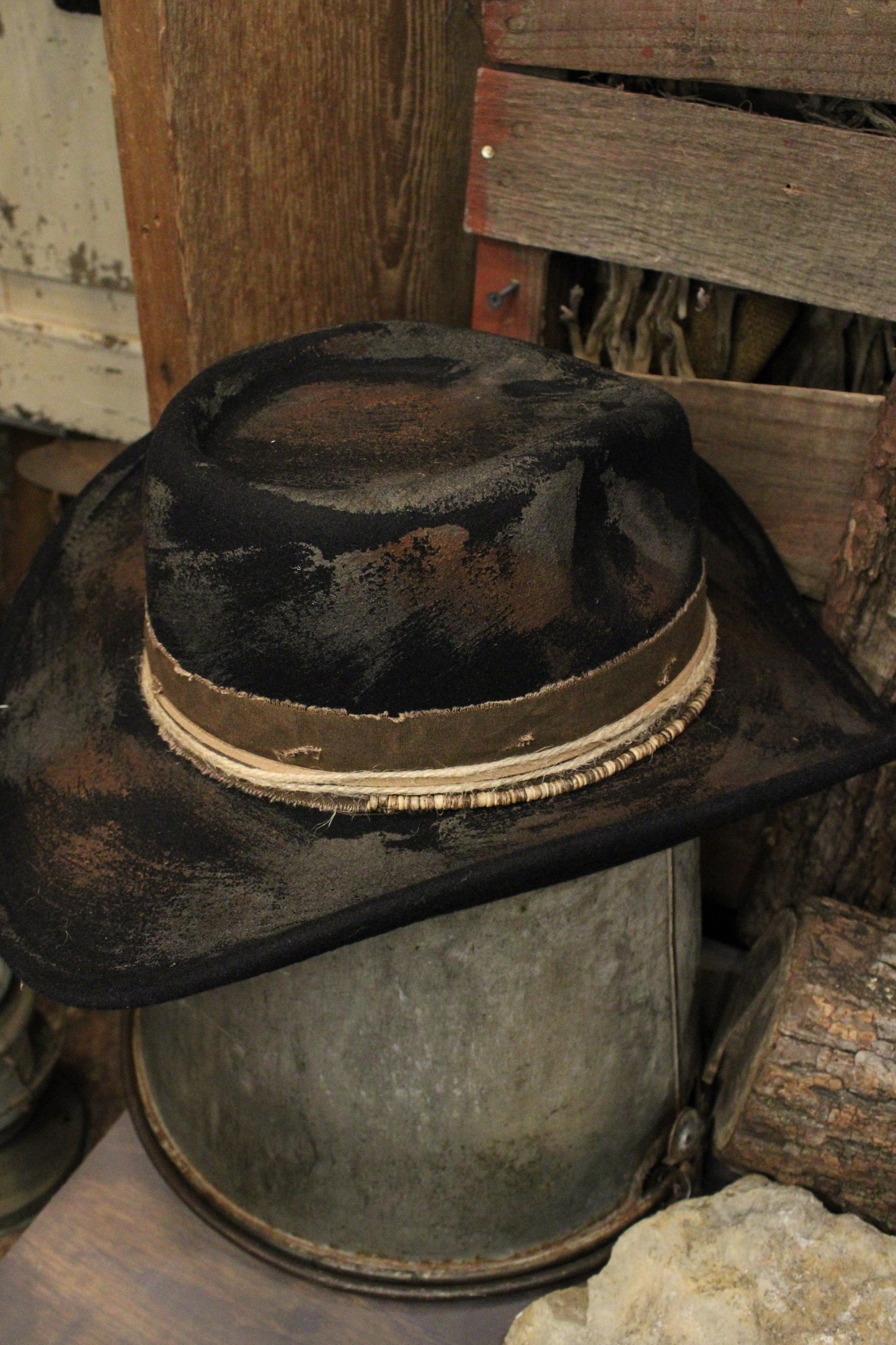 Spurs and Saddles Black Cowgirl Fedora