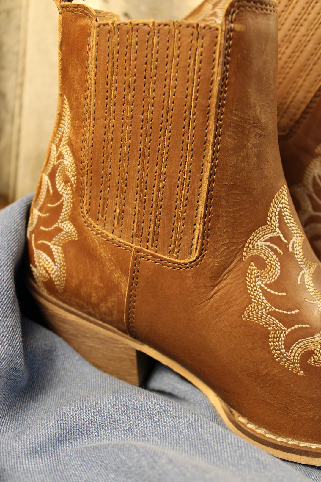 Canyon Brown Leather Bootie