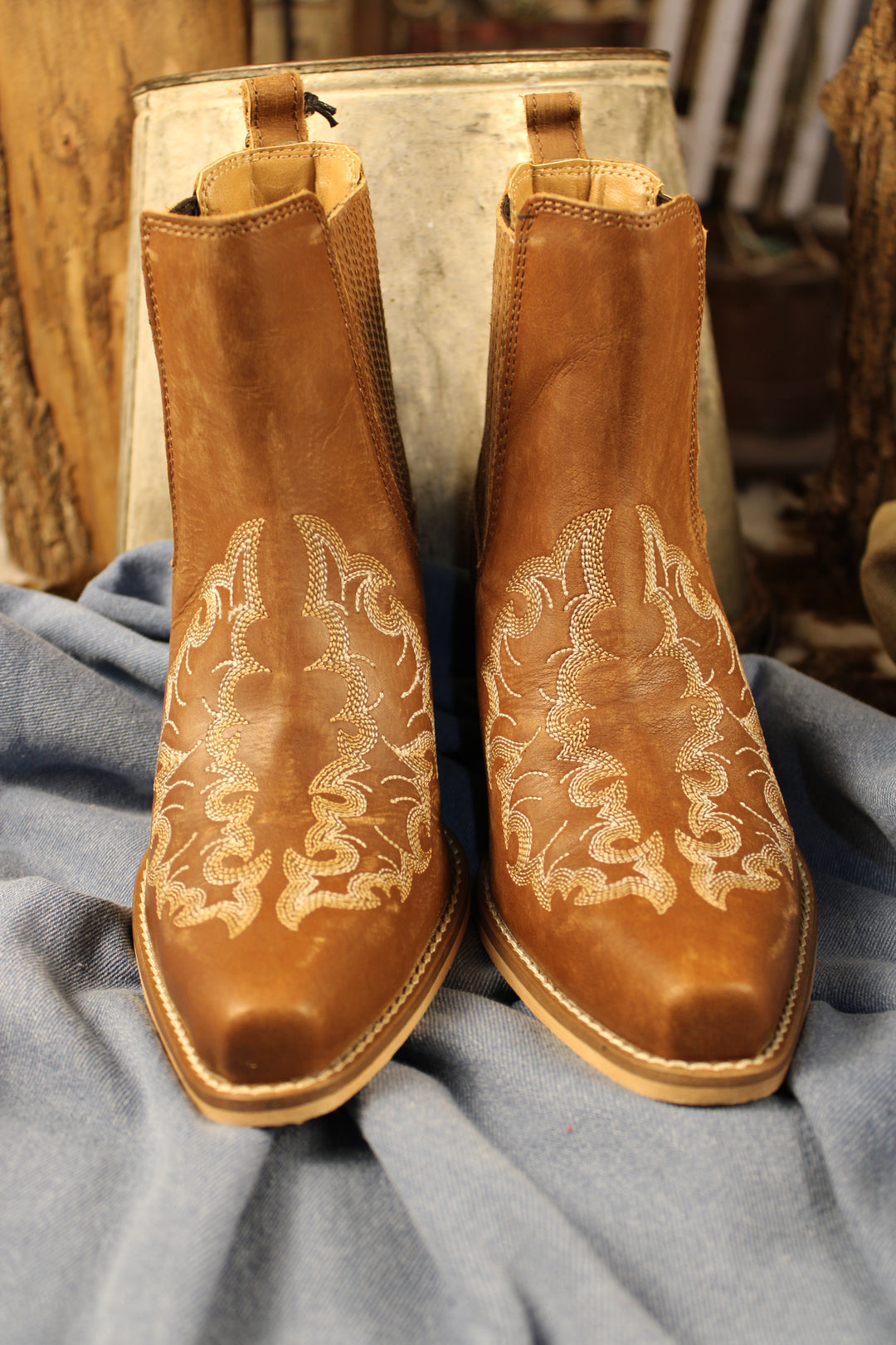 Canyon Brown Leather Bootie