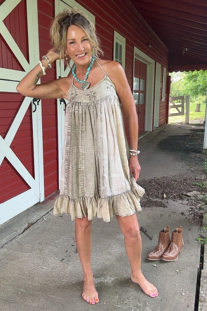 Latte Dreams Halter Dress