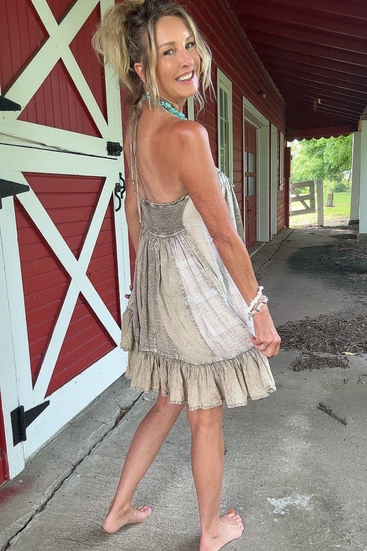 Latte Dreams Halter Dress