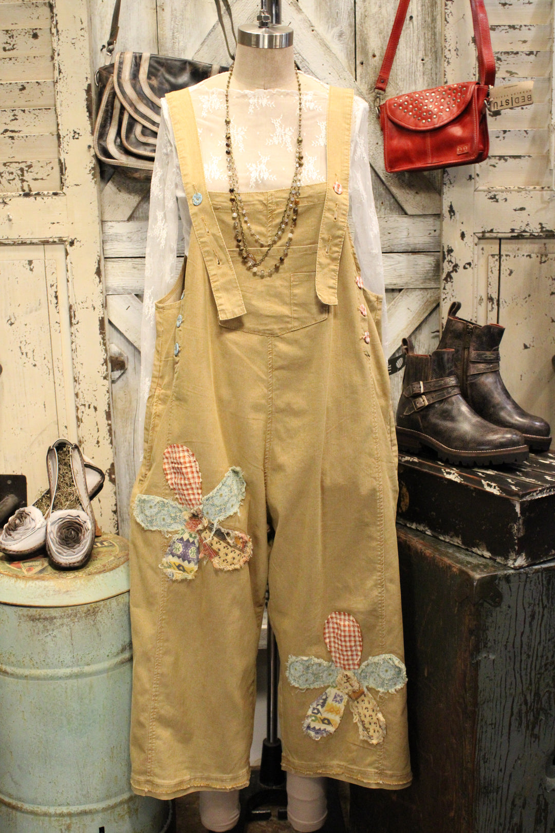 Flower Patch Camel Overalls