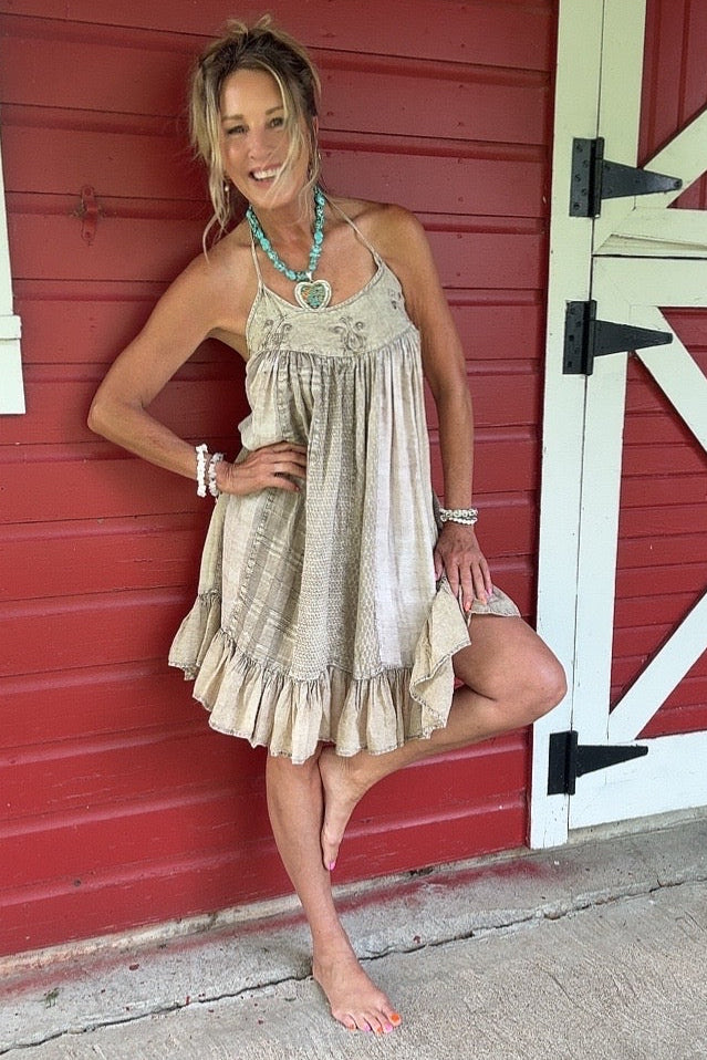 Latte Dreams Halter Dress