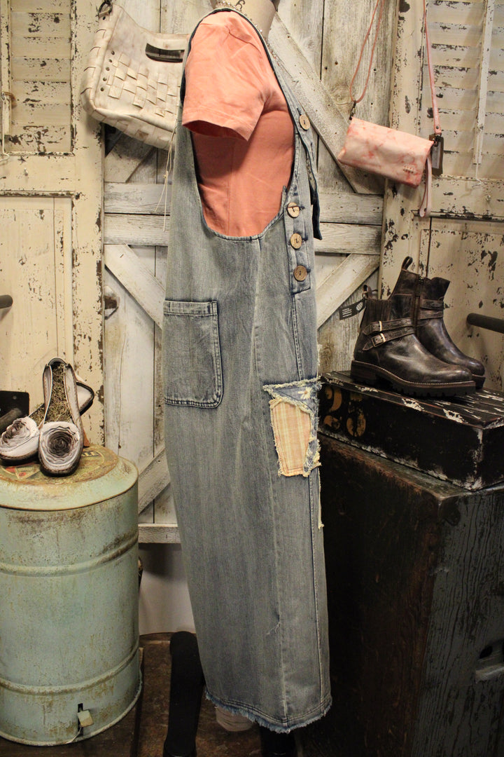 Meadow Star Capri Denim Overalls
