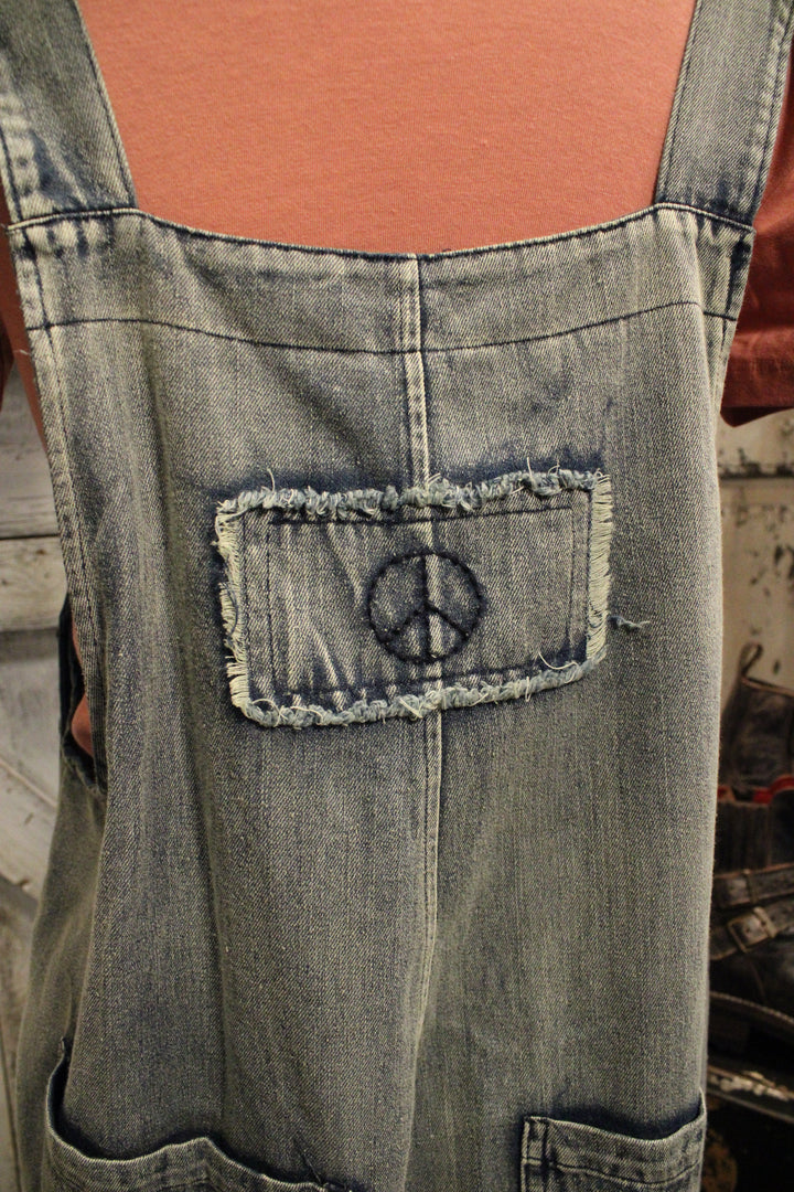 Meadow Star Capri Denim Overalls