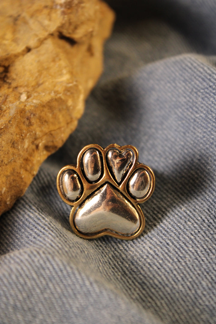 Gilded Pawprints Ring